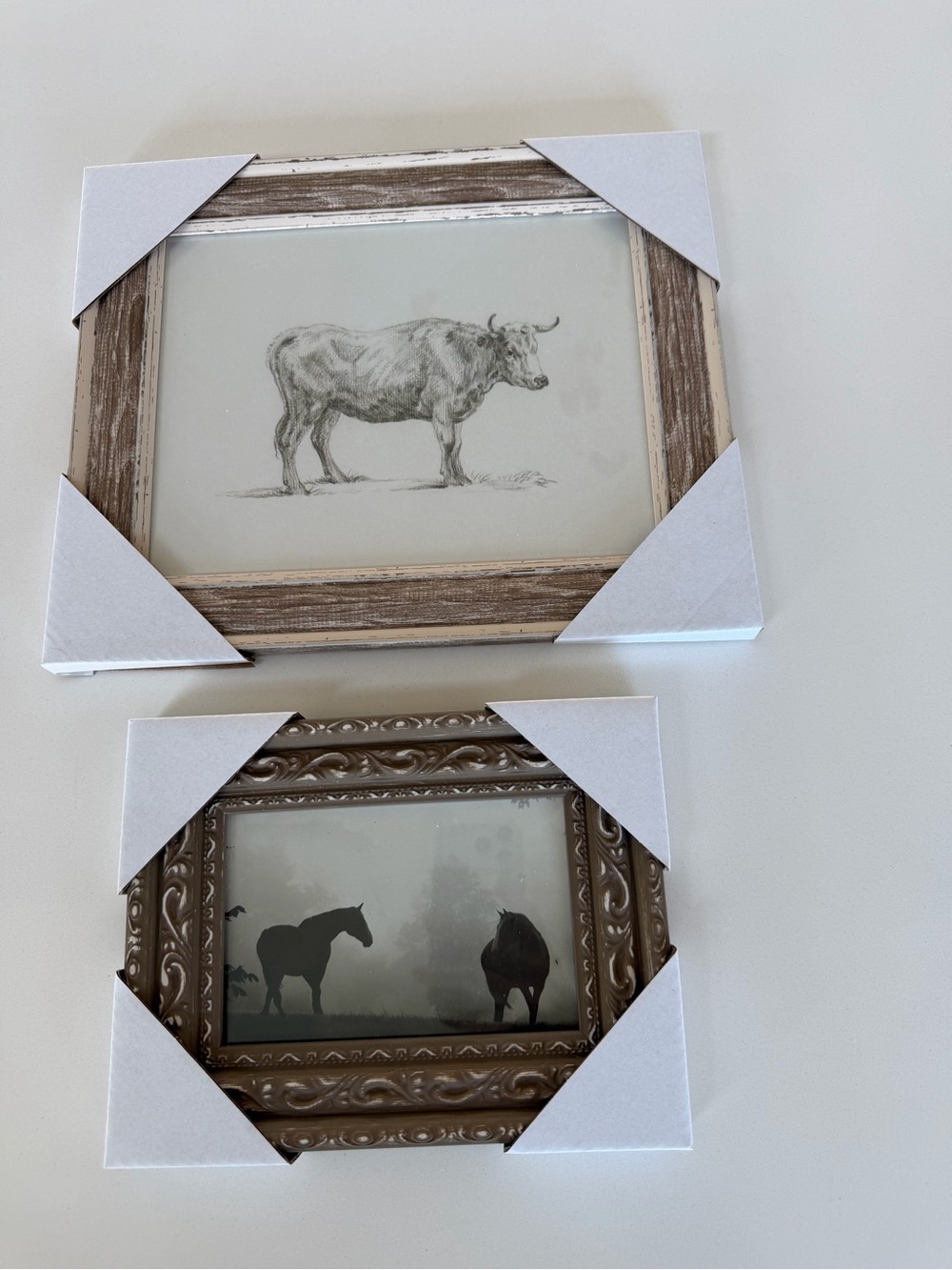 Rustic Brown & Cream Farm Animal Wall Art Set by